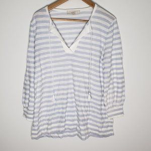 LOFT Striped Sweater Top Size L